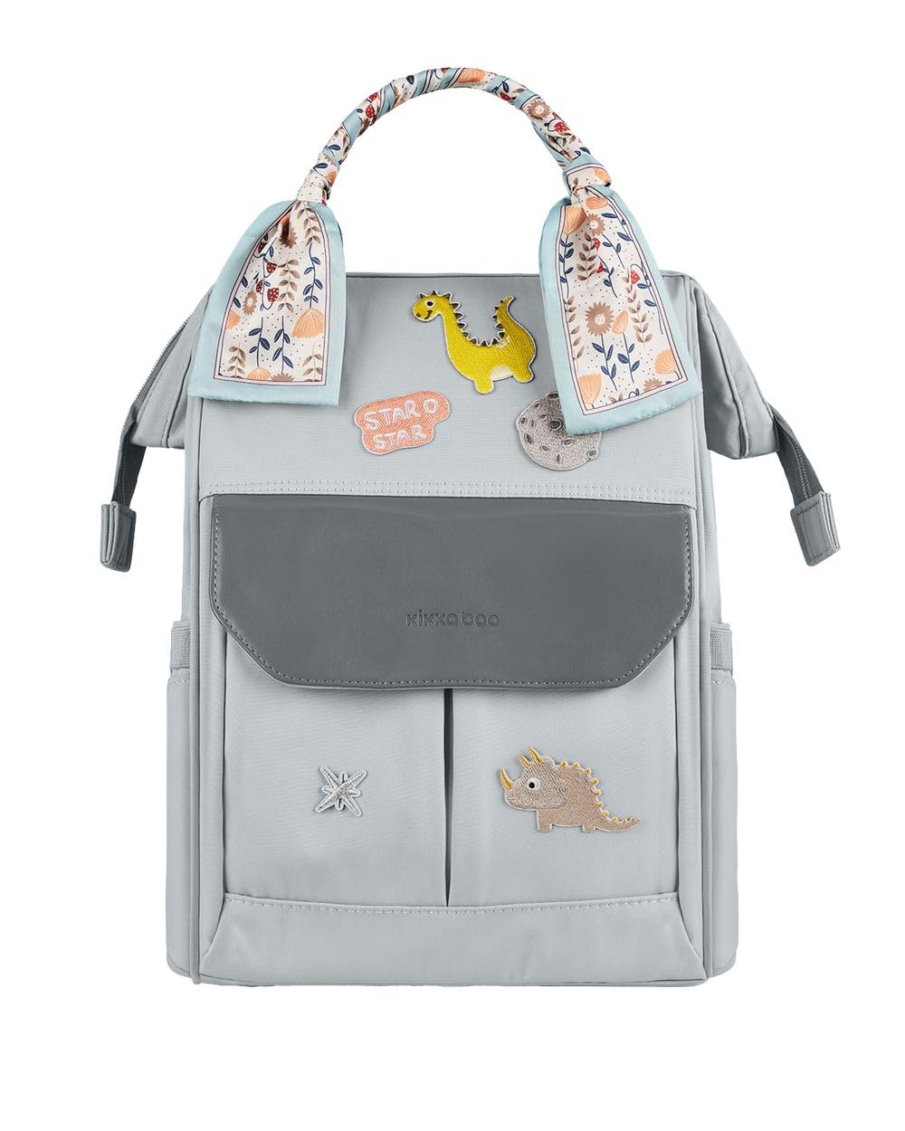 Kikkaboo Wickeltasche Myla Rucksack, Wickeltasche, abnehmbarer Aufkleber Dino