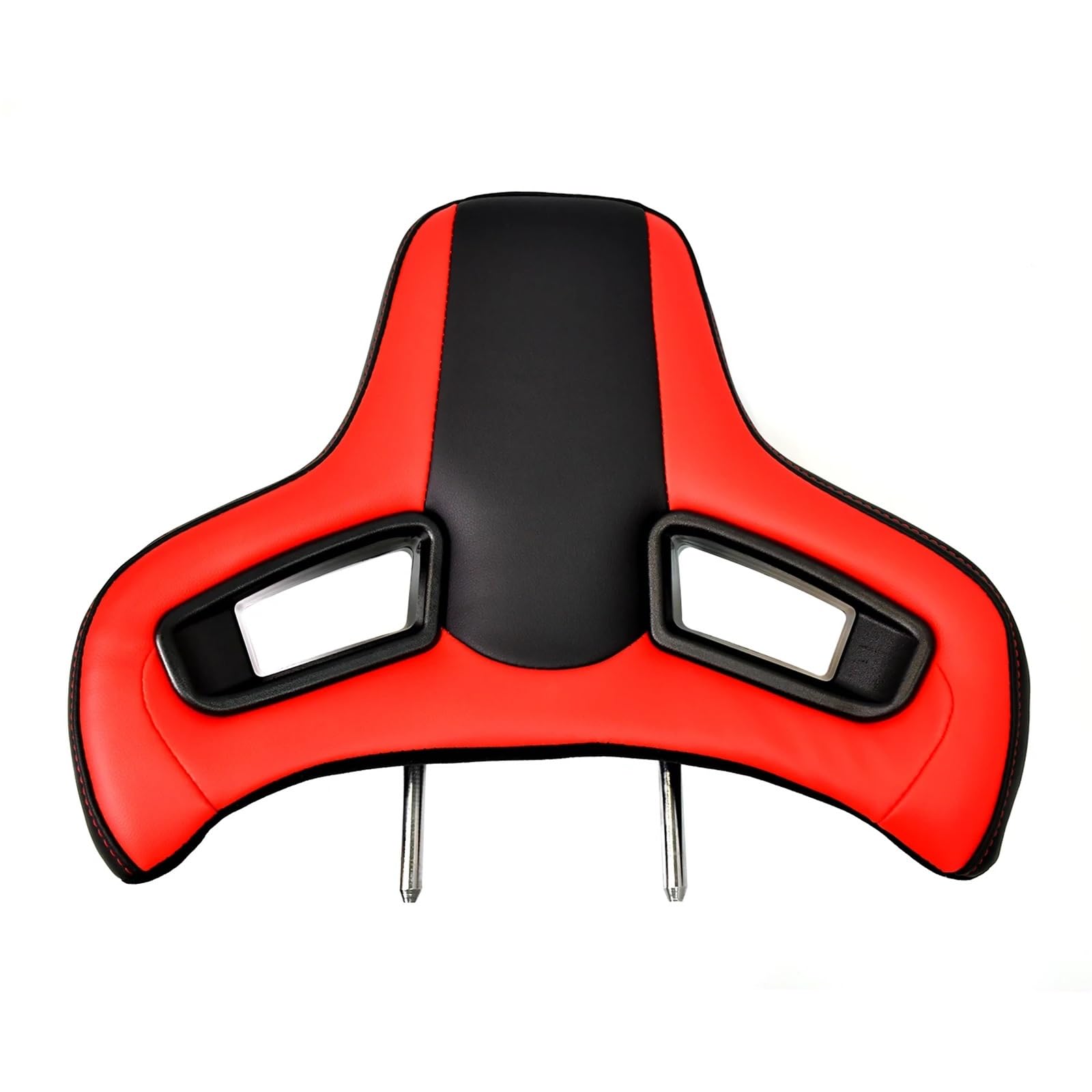 KVSWBRE Car Seat Pillow Artificial Leather Car Seat Headrest Car Seat Head Neck Support(Red)