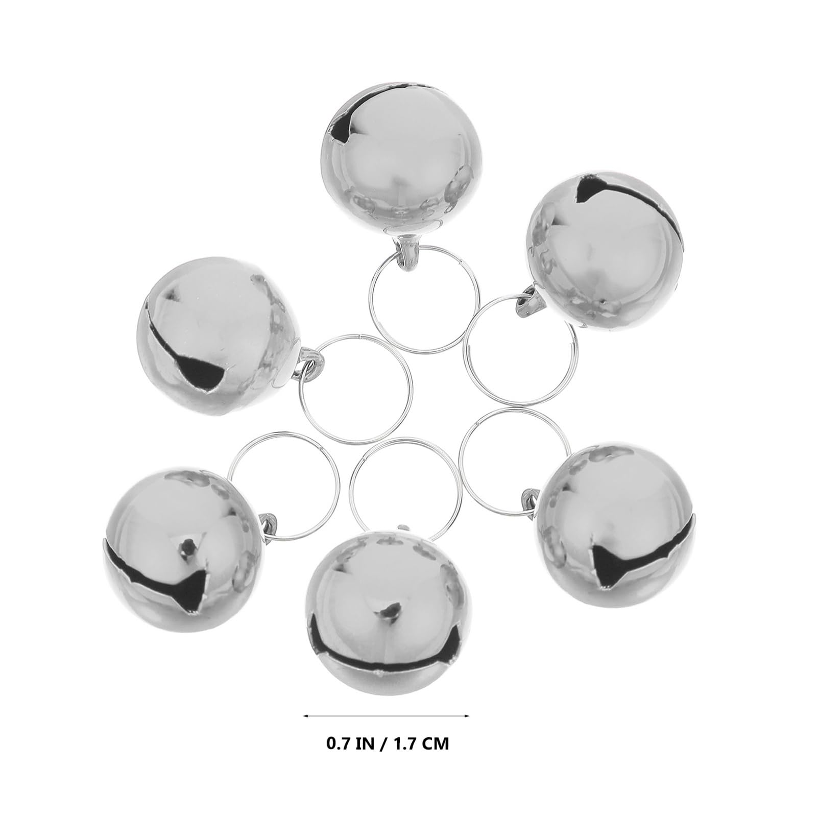 SUPVOX 6Pcs Pet Collar Bells Loud Crisp Sound Pet Pendant Accessories Lost Keyring Charm for Dogs Cats Materials for Indoor Positioning