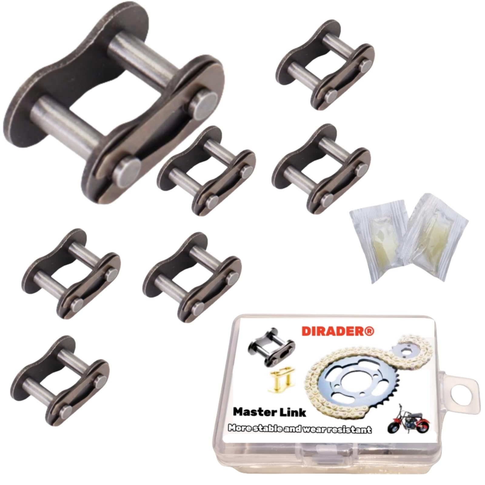 DIRADE 35 Chain Master Link for 100cc 110cc 125cc Dirt Pit Bike ATV Quad Go Kart Mini Bike Scooter (35 Chain Master Link)