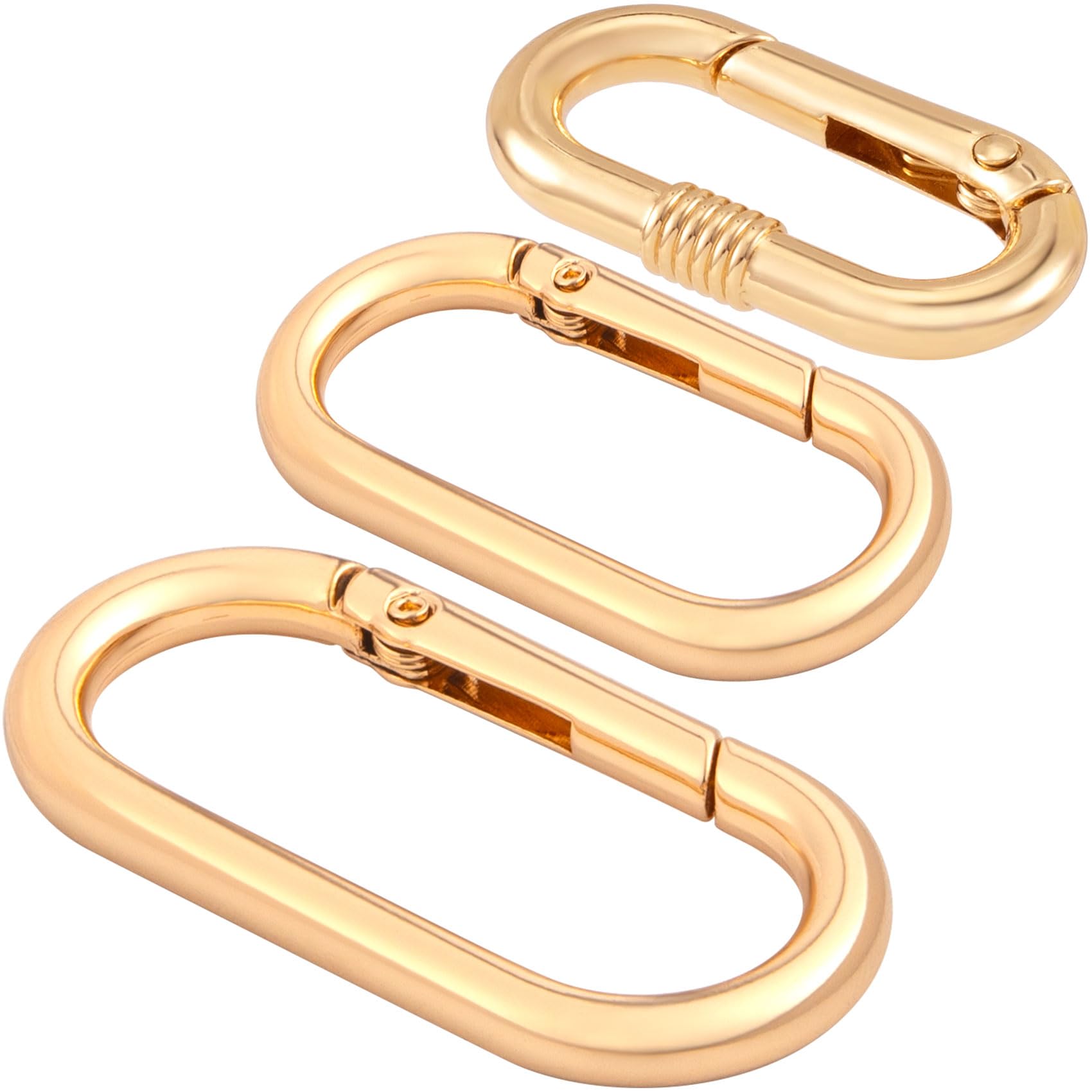 Oval Spring Ring Clips, Metal Keyring Purse Clip