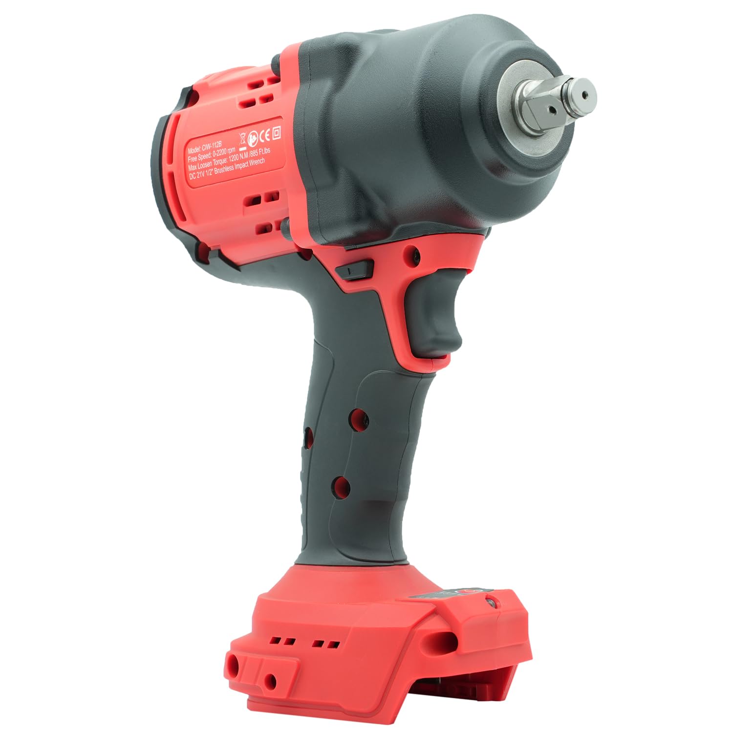 BESWELL CIW-112B1 Avvitatore a percussione senza fili da 1/2" per batteria Makita 18 V, avvitatore a percussione elettrico senza spazzole ad alta coppia, avvitatore a percussione con velocità a 4