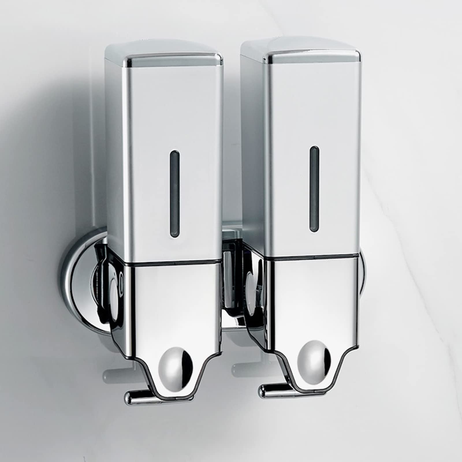 Dispenser di sapone liquido montato a parete, pressato a mano, contenitore per gel doccia singolo/doppio, cucina, bagno, bottiglia di hotel, dispenser di sapone liquido per bagno