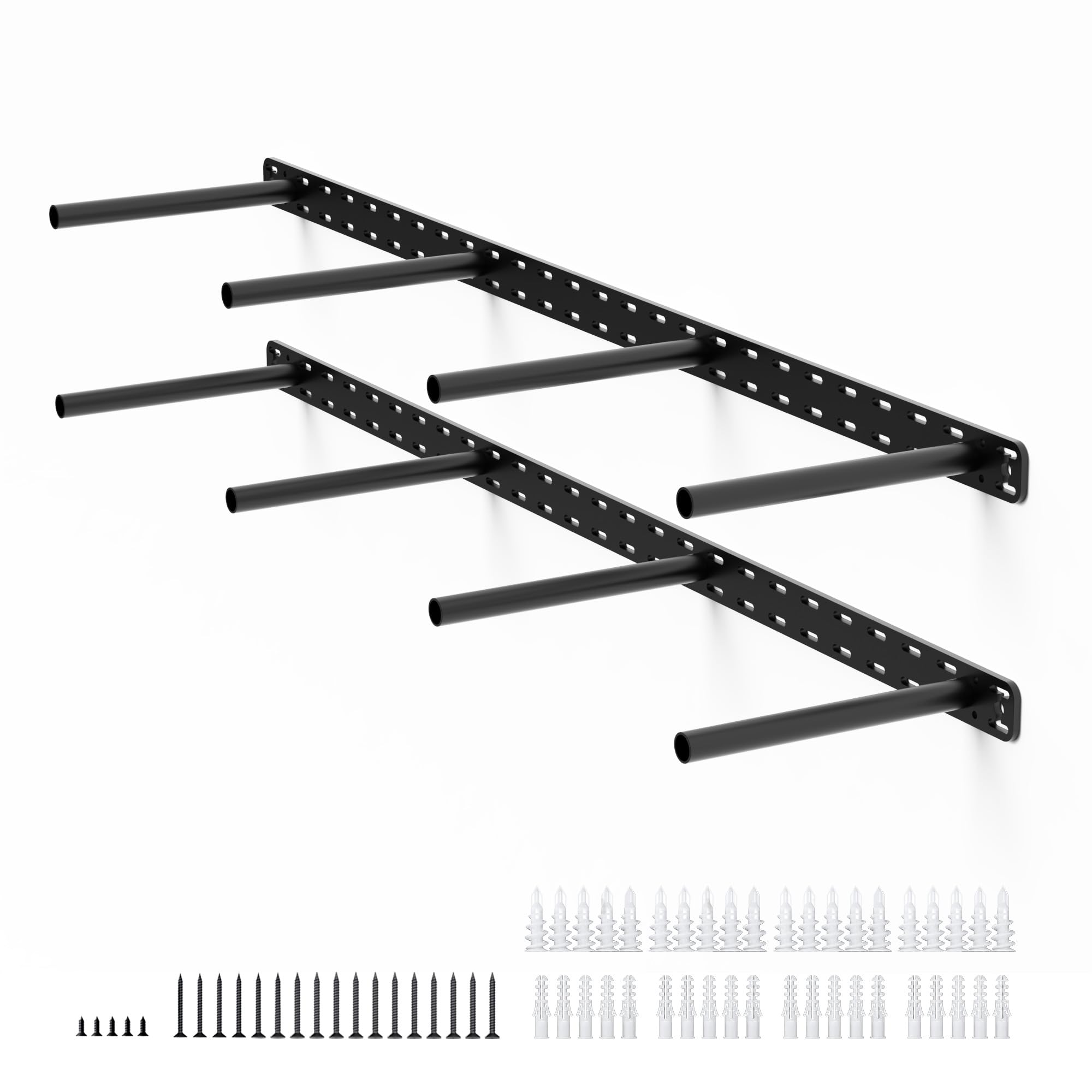 2pcs Floating Shelf Bracket Heavy Duty Hidden Metal Brackets for Shelf,Invisible Shelves Hardware Without Jig (40" x 8" x 1.5")