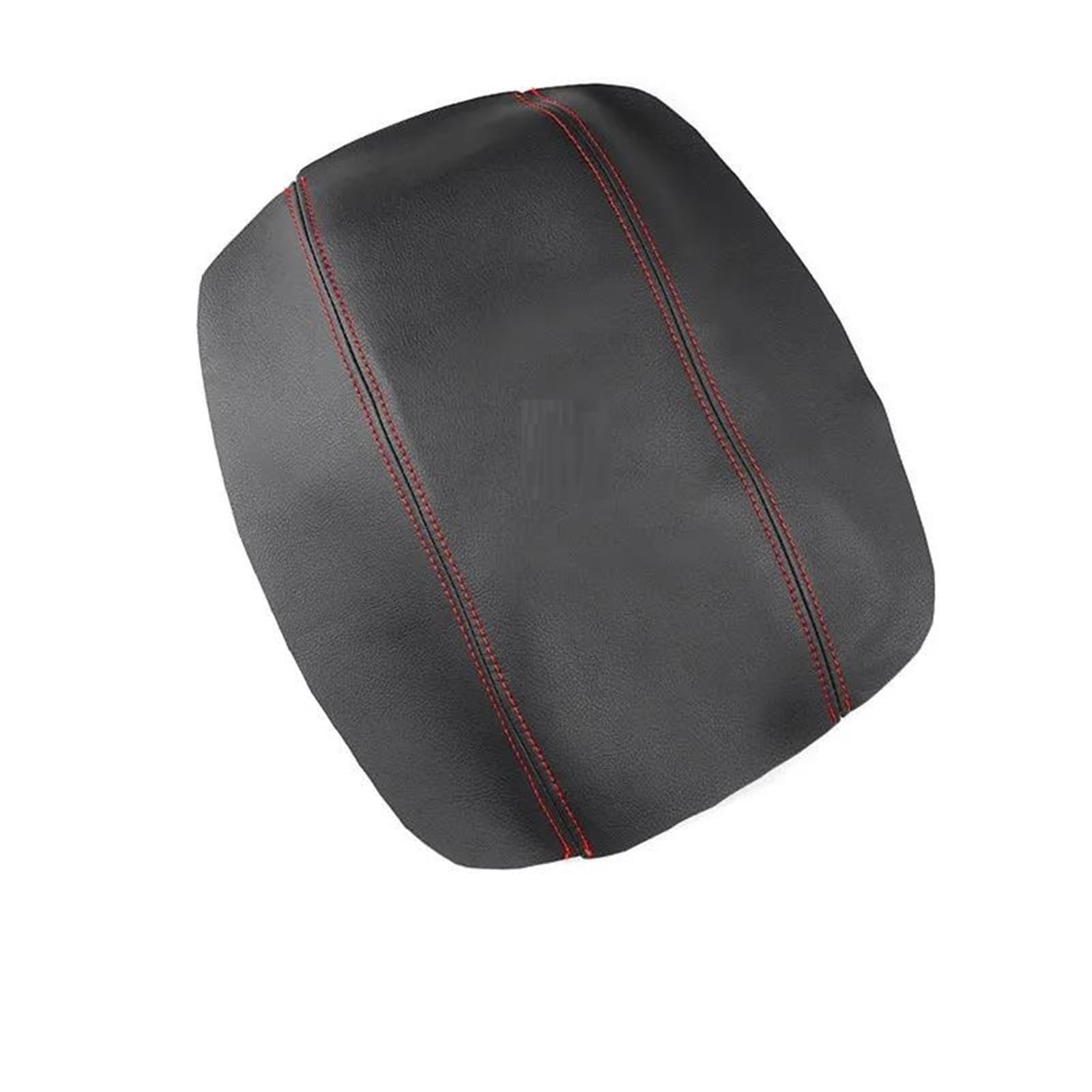 Soft Leather Center Armrest Cover for Ford for Kuga for Escape 2016-2018 Car Console Lid Box Skin Sticker Trim armrest Protector(B Black-red 4)