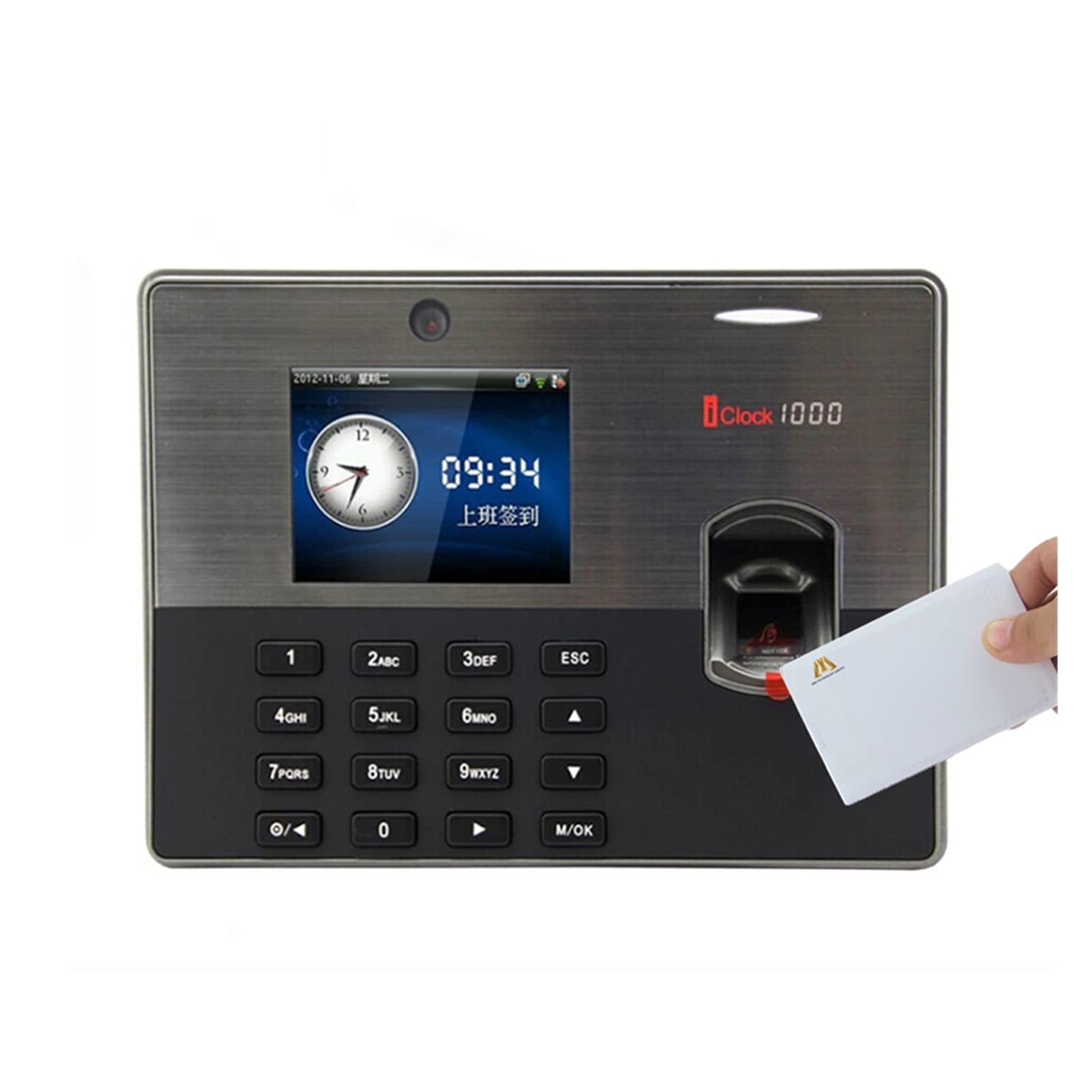 Cartes de pointage IClock1000 Smart Office Reconnaissance d'empreintes digitales Pointage Terminal Intelligent Enregistreur d'horloge faciale des employés Point