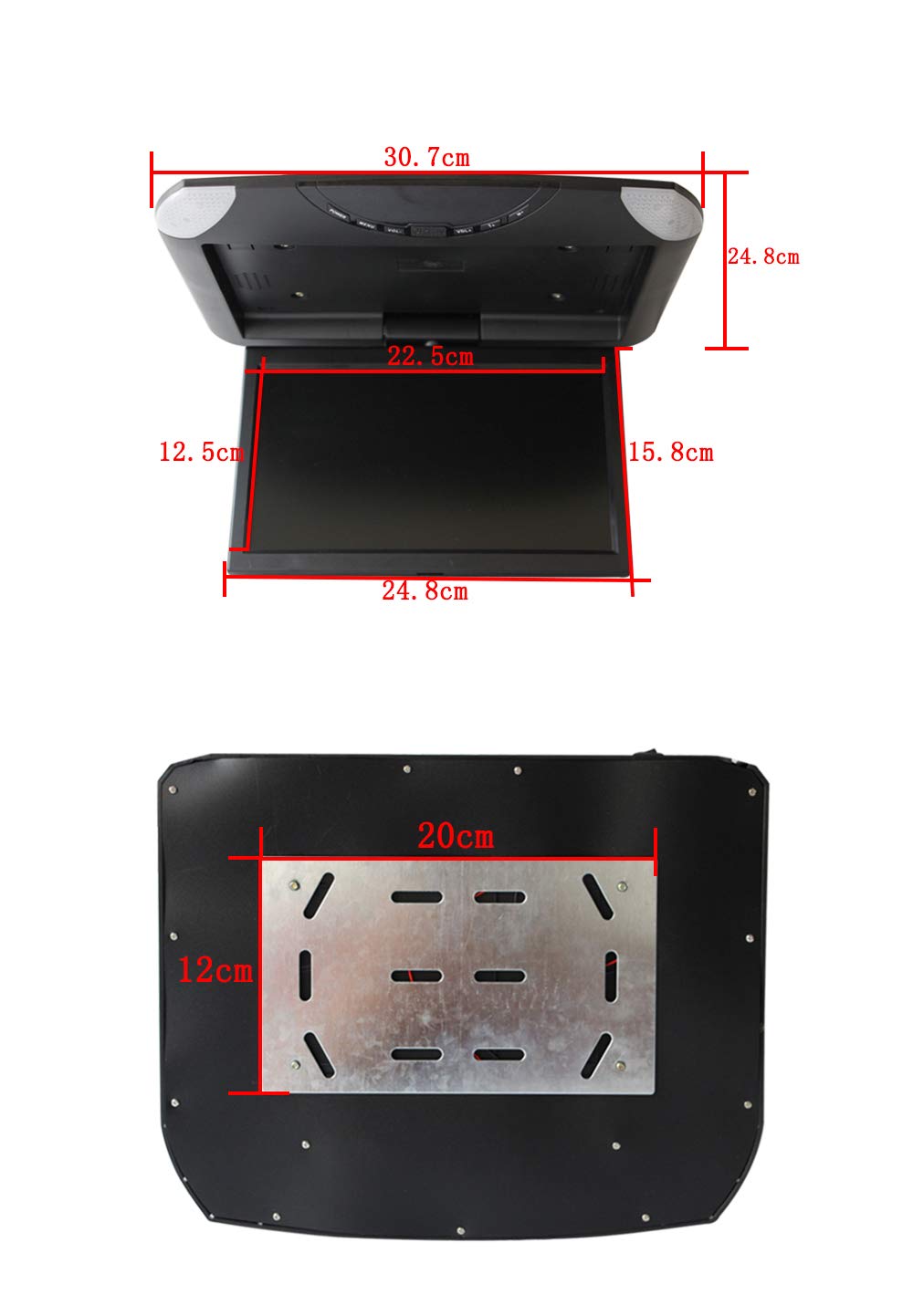 Amazon | KUNFINE 10.1 インチ LCD フリップダウンモニター 天井型