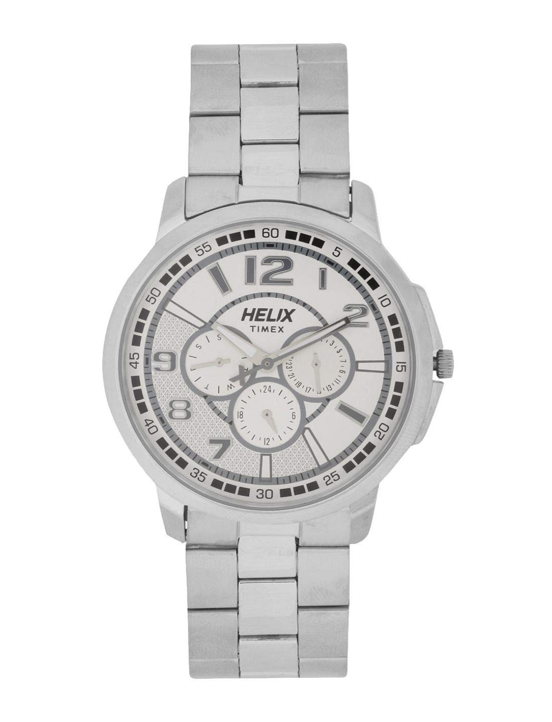 Helix Stainless Steel Analog Silver Dial Mens Watch-Tw027Hg28, Band_Black (B087DK4G1F) Amazon Price History, Amazon Price Tracker