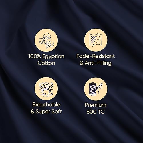 Miniatura 6 de JS Sanders Collection Juego de sábanas universal XL-V 100% algodón egipcio, 4 piezas, la mejor cama de barco XL-V, se adapta a colchones de hasta 8