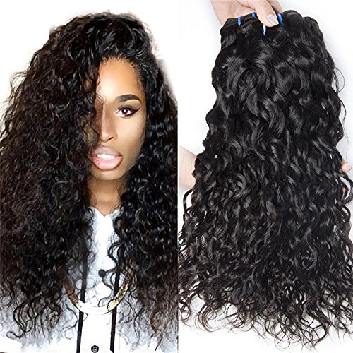 Ali Moda Malaysian Virgin Hair 4 bundles Water Wave Wet and Wavy Water Weave Human Hair Bundles Malaysian Water Wave Virgin Hair(16 18 20 22)