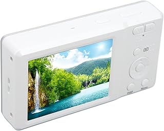 Câmera de Foco Automático, Câmera Digital de Foco Automático 56MP 4K 20X de Alta Definição Apontar e Disparar Flash Preto para Viagens para Crianças (Prata)