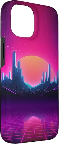 Miniatura 3 de Funda para iPhone 15 Synthwave City Retrowave 80s Vaporwave