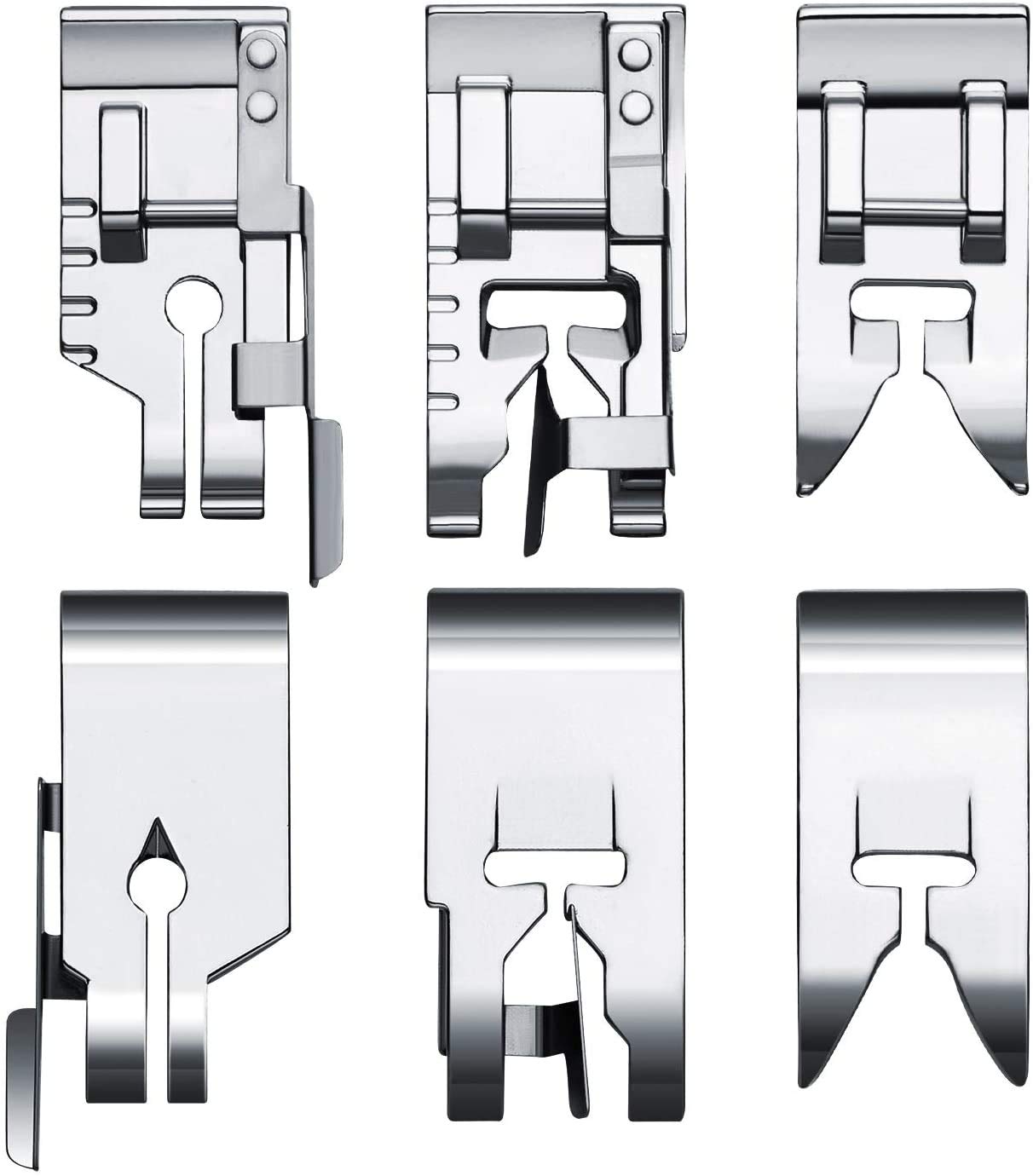 HONEYSEW 3 Pieces Stitch in Ditch Foot and 1/4 Inch Quilting Patchwork Presser Foot Set Suitable for Household Multi-Function Sewing Machines