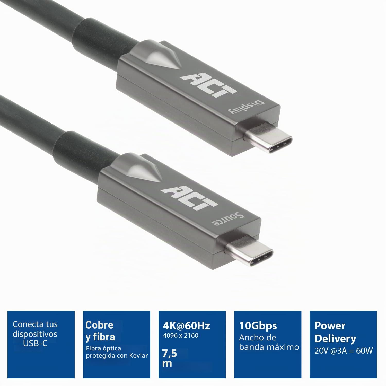 ACT USB-C 3.2 Gen2 ive Optical Cable AOC Connection... - Kabel - Digital/Daten (AK4307)