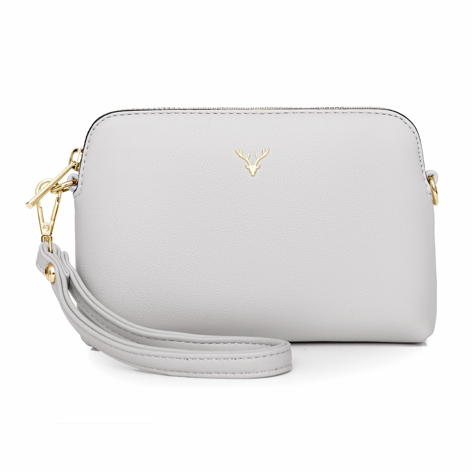 ZMDB Handtasche Damen Klein Umhängetasche Damen PU Leder Handytasche mit Handgelenkband & Verstellbar Abnehmbar Schultergurt, Schultertasche Damen Tasche Reißverschluss Crossbody Bag