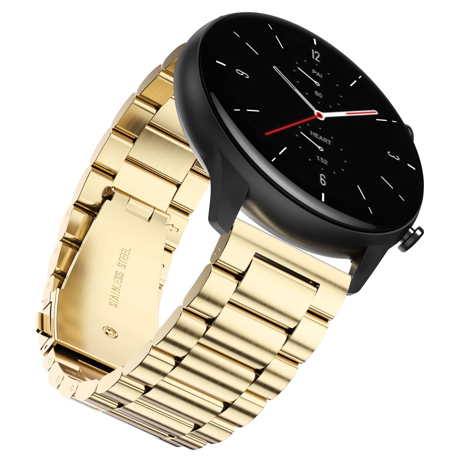 YABZOZ Cinturino Compatibile con Amazfit GTR 2 / GTR 2e / Stratos 3 / GTR 47mm / GTR 3 / GTR3 PRO Metal 22mm Cinturino