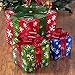 PREXTEX Set of 3 Christmas Pathway Lighted Red Green and Blue Gift Boxes Small Medium and Large Present Boxes Best Christmas Yard/Home Décor
