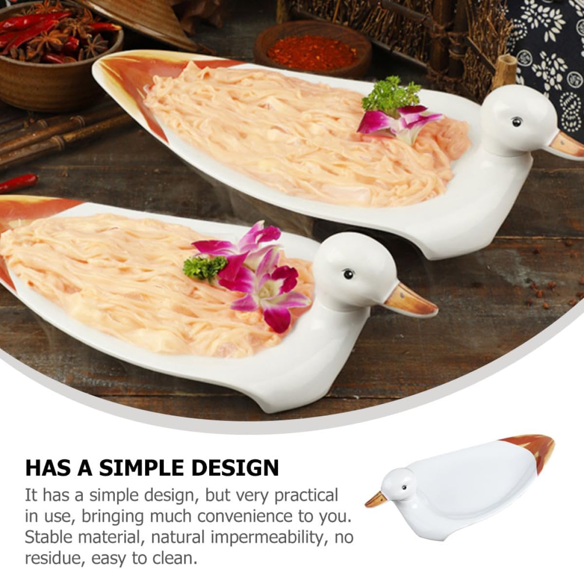 Melamine Roast Chicken Serving Plate Shape Creative Restaurant Food Serving Tray Kitchen Tableware for Home and Party Use
