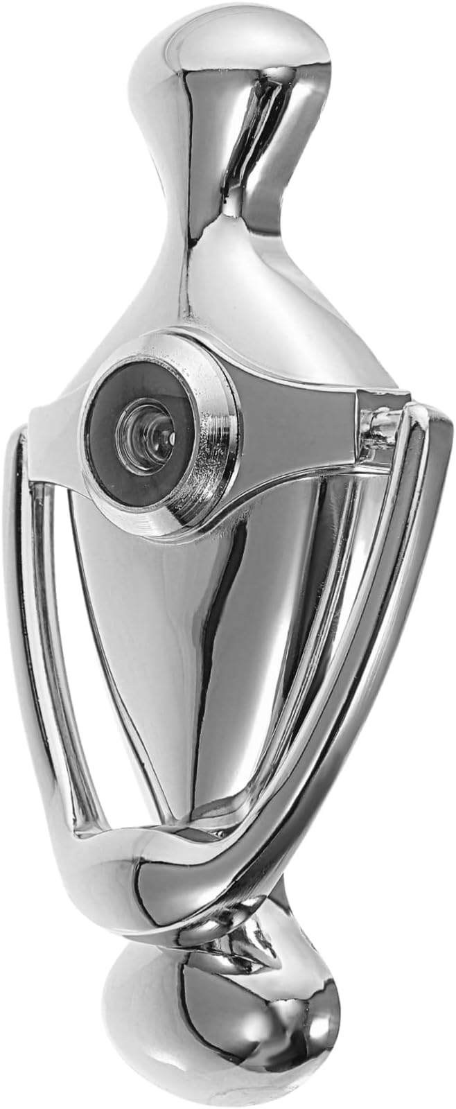 – DOITOOL Household Door Knocker with Peephole Zinc Alloy Door Viewer Classic Decorative Design Neat Polished Surface