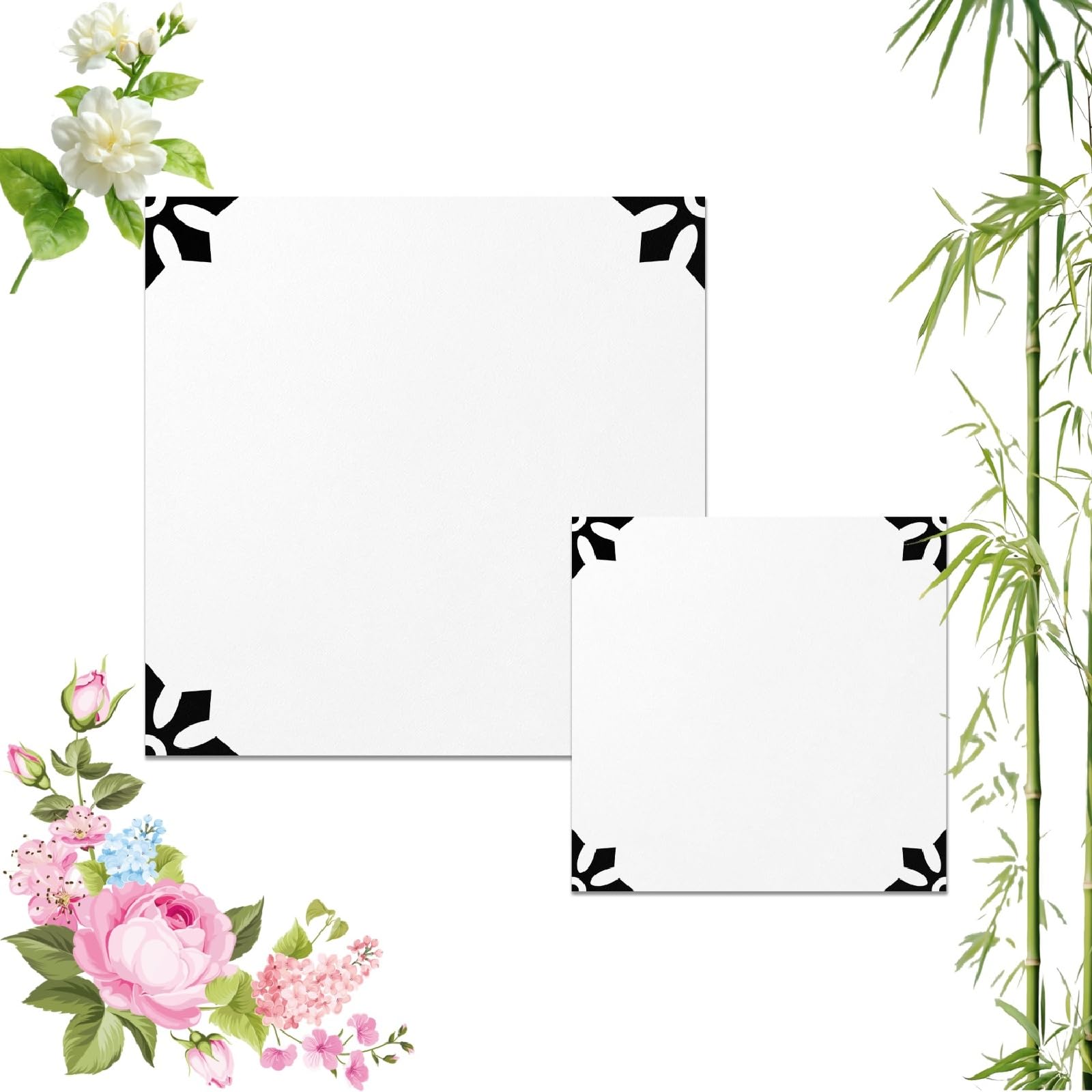 Self-Adhesive Wood Pattern Floor Tiles, 20pcs-30x30cm Vintage Floral Self Adhesive Vinyl Tile, Waterproof Removable Wall Floor Decal for Bathroom Kitchen Bedroom (20pcs-20x20cm,PTS58)