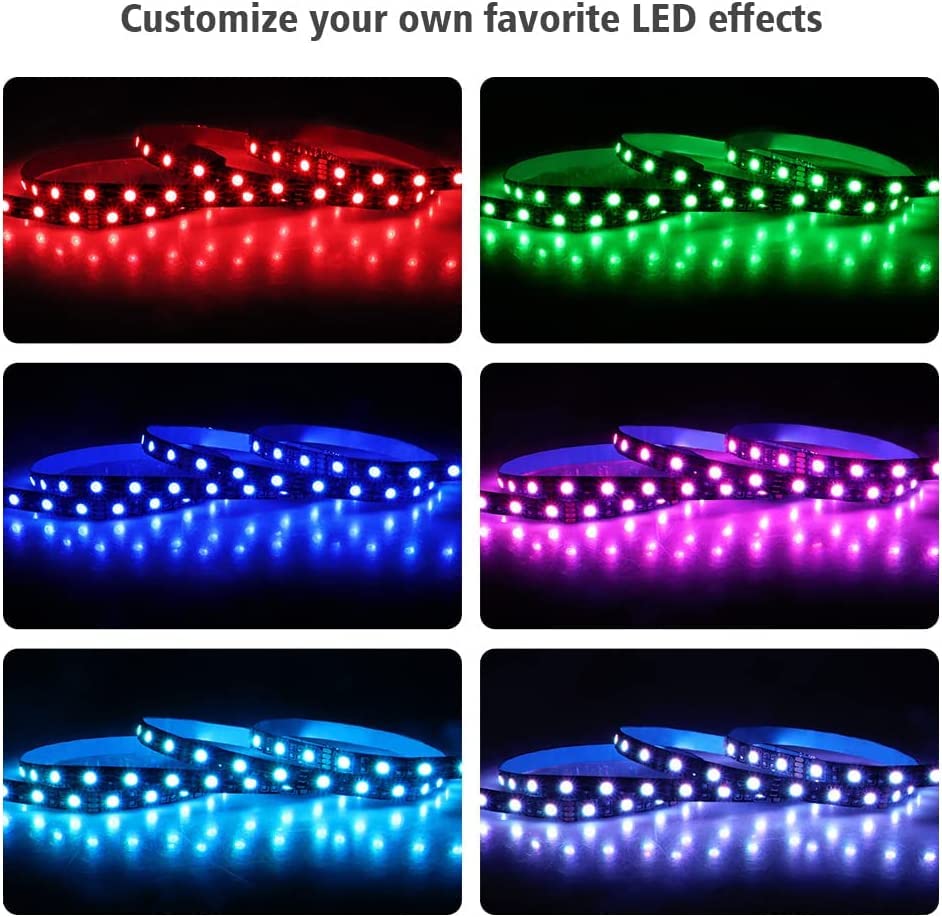 Tira LED RGB 4 piezas 19.7in para PC con header 12V 4PIN miniatura 4