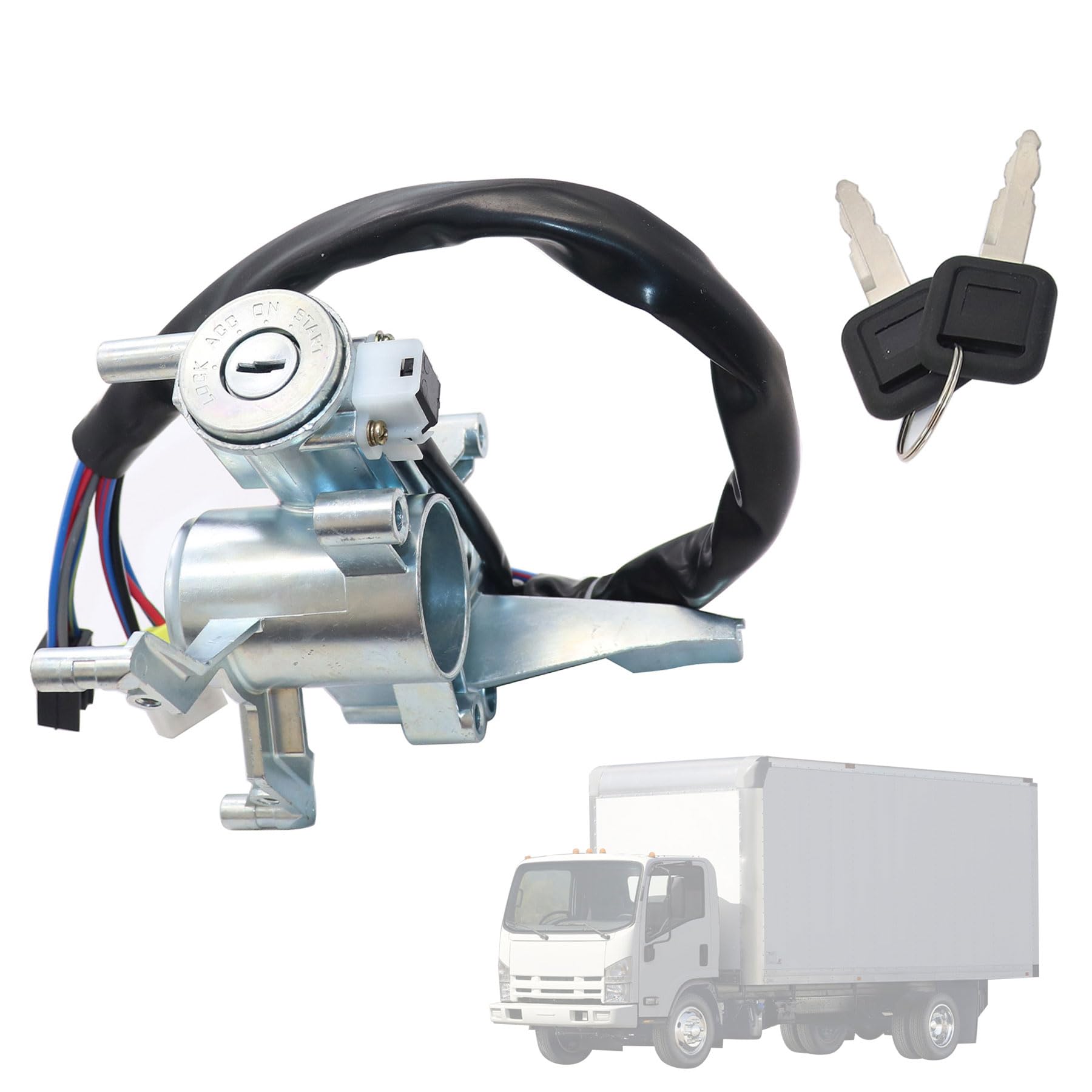 Ignition Switch & Door Lock Cylinder Set For Isuzu NPR NQR NPR-HD NRR 2008-2014