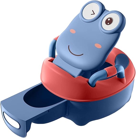 PIGMANA Potty Training & Step Stools,Potties PIGMANA Toddler Potty Training - Cute Frog Potty Trainer with Soft Seat - Splash Guard Potty Seat with Frog Cover for Children Toddler Boys and Girls Toilet Training