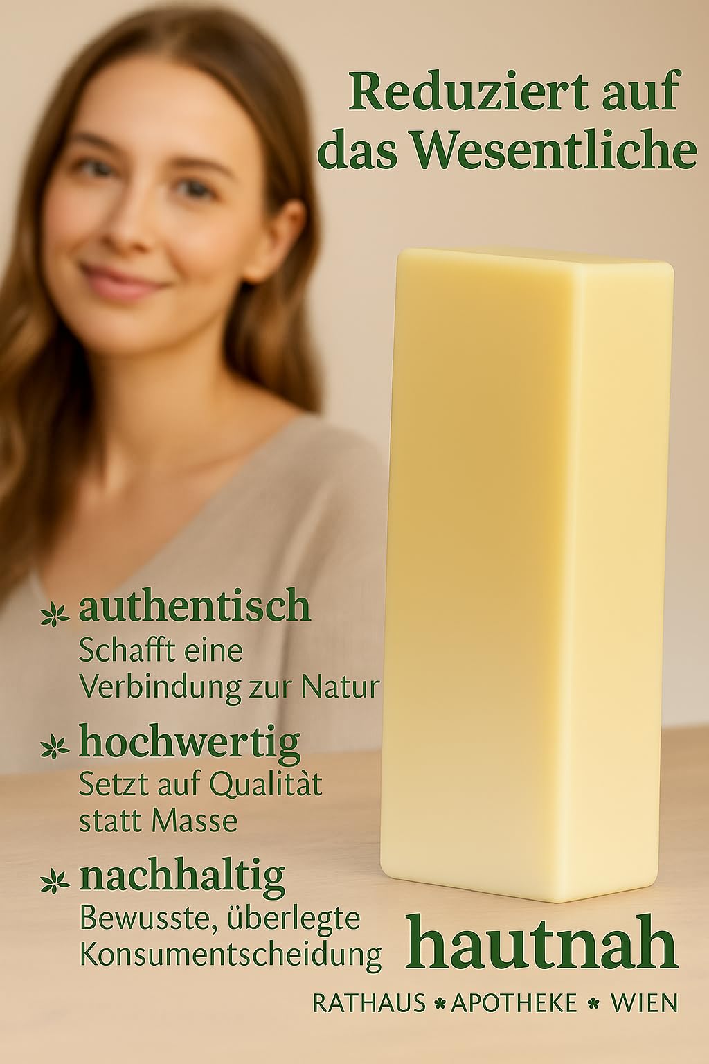 Naturseife hautnah – 1200 g Block – Handgesiedet, 15 % überfettet – Ohne Duft & Farbstoffe – Vegan & plastikfrei – Für sensible Haut & Minimalisten (Block)