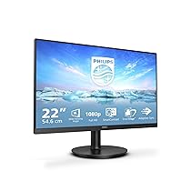 Philips 221V8 Gaming Monitor Adaptive Sync 75 Hz, Va, Full Hd, 4Ms, Hdmi, Vga, Attacco Vesa, Nero, 22″