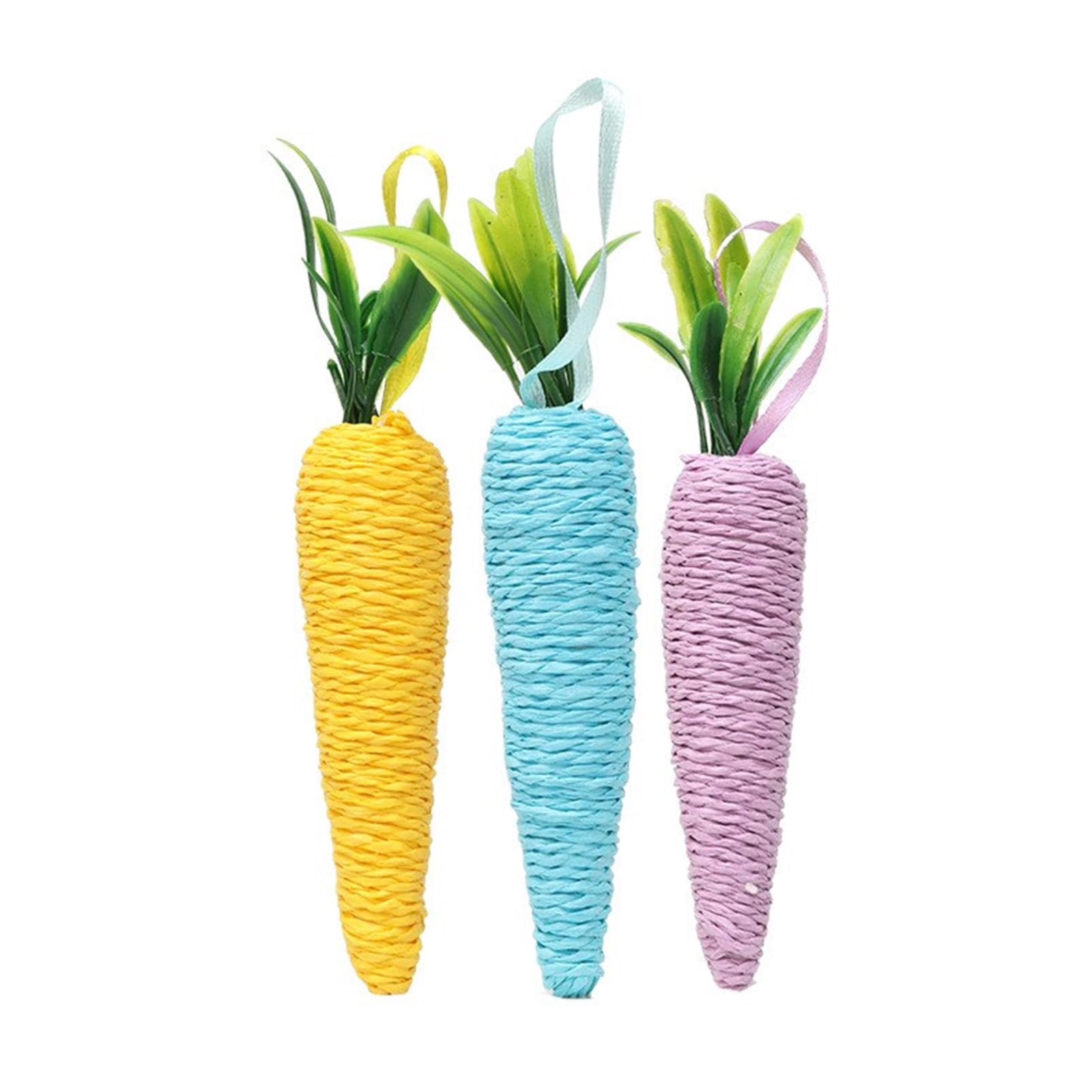 NEWFT Easter Carrot Hangings Decors Colorful Artificial Carrots for Festival Easter Party Home Craft Decors