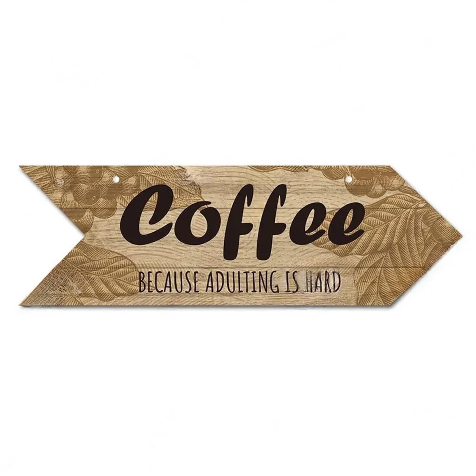 Vintage Arrow Sign Wood Wall Plaque Idea Panel For Cafe Decoration Irregular Hanging Coffee Wooden(Color20,24.5x8cm)