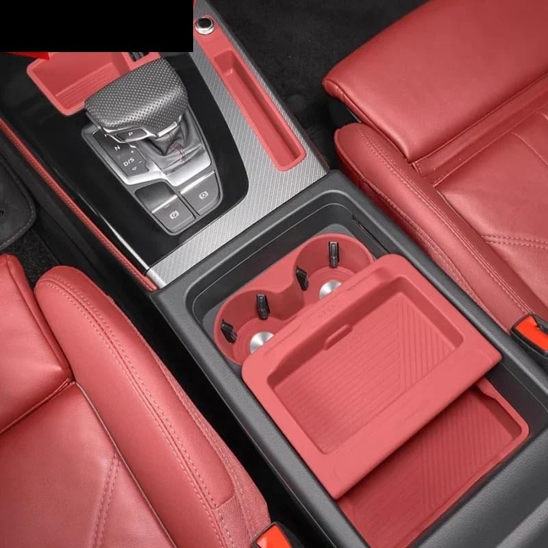 Ochrona Podłokietnika Pasuje do Audi Q5L/Q5L, pasuje do Sportback 2018-2024, centralny schowek, schowek w podłokietniku Skórzana poduszka na podłokietniki(C)