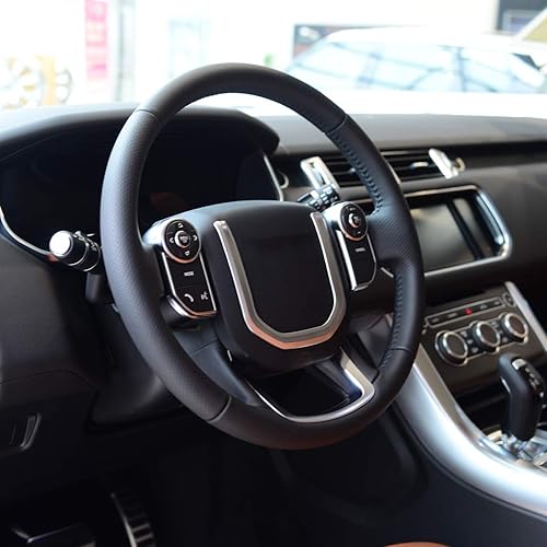 Miniatura 3 de CHEYA Para Land Rover Discovery 5 LR5 L462 2017-2019 para Range Rover Sport 2014-19 coche ABS cromo mate plata volante lentejuelas cubierta para