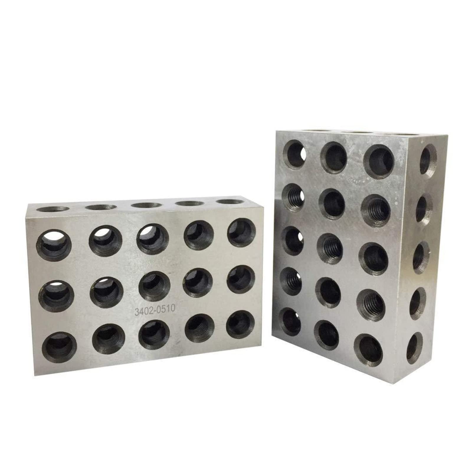 Paire De Blocs Jauge En Acier Trempé SODIAL – 23 Trous De Précision, 25-50-75 Mm, Modèle J7828