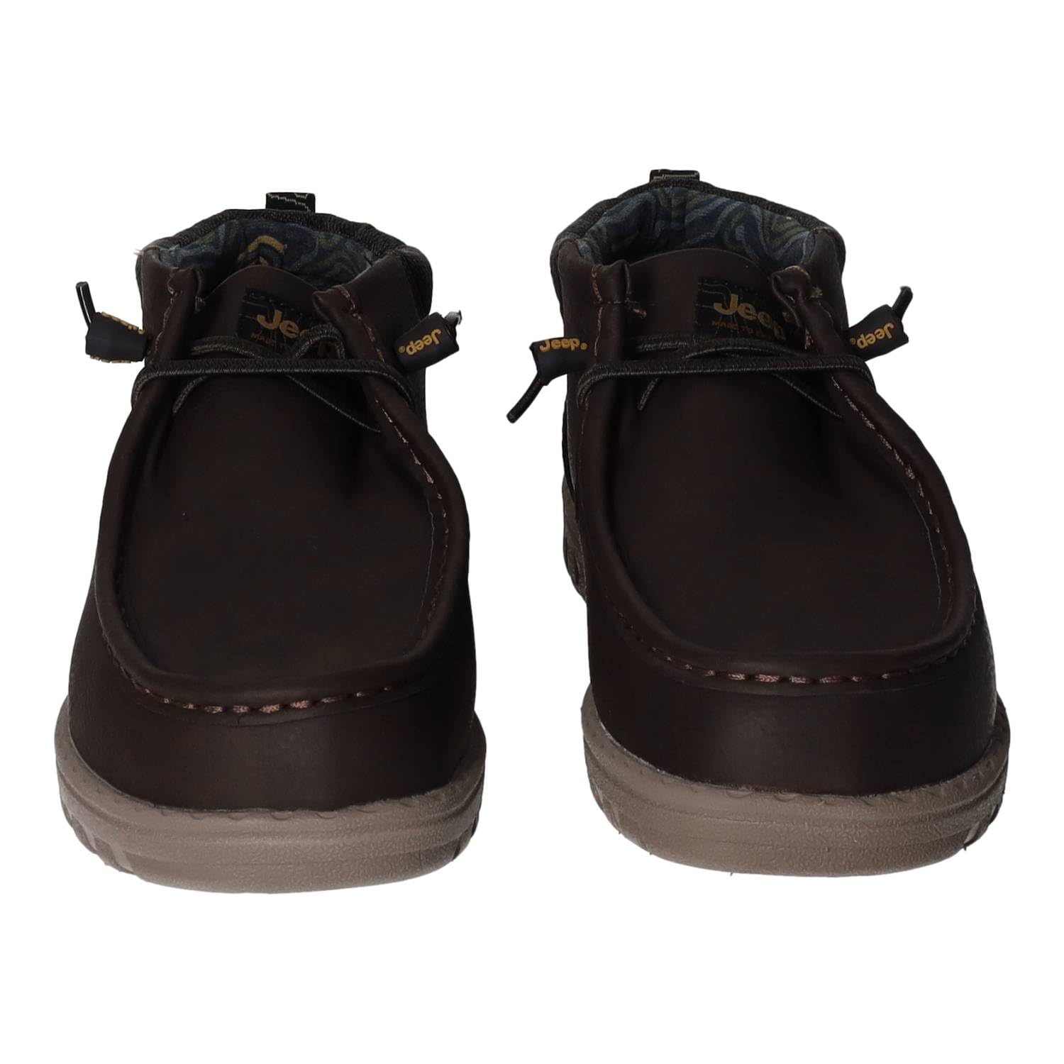Jeep JM52112A Botines Casuales Hombre Jeep marrón con Suela Beige Antideslizante y Ajuste con Cordones Hombre Botas-Botines