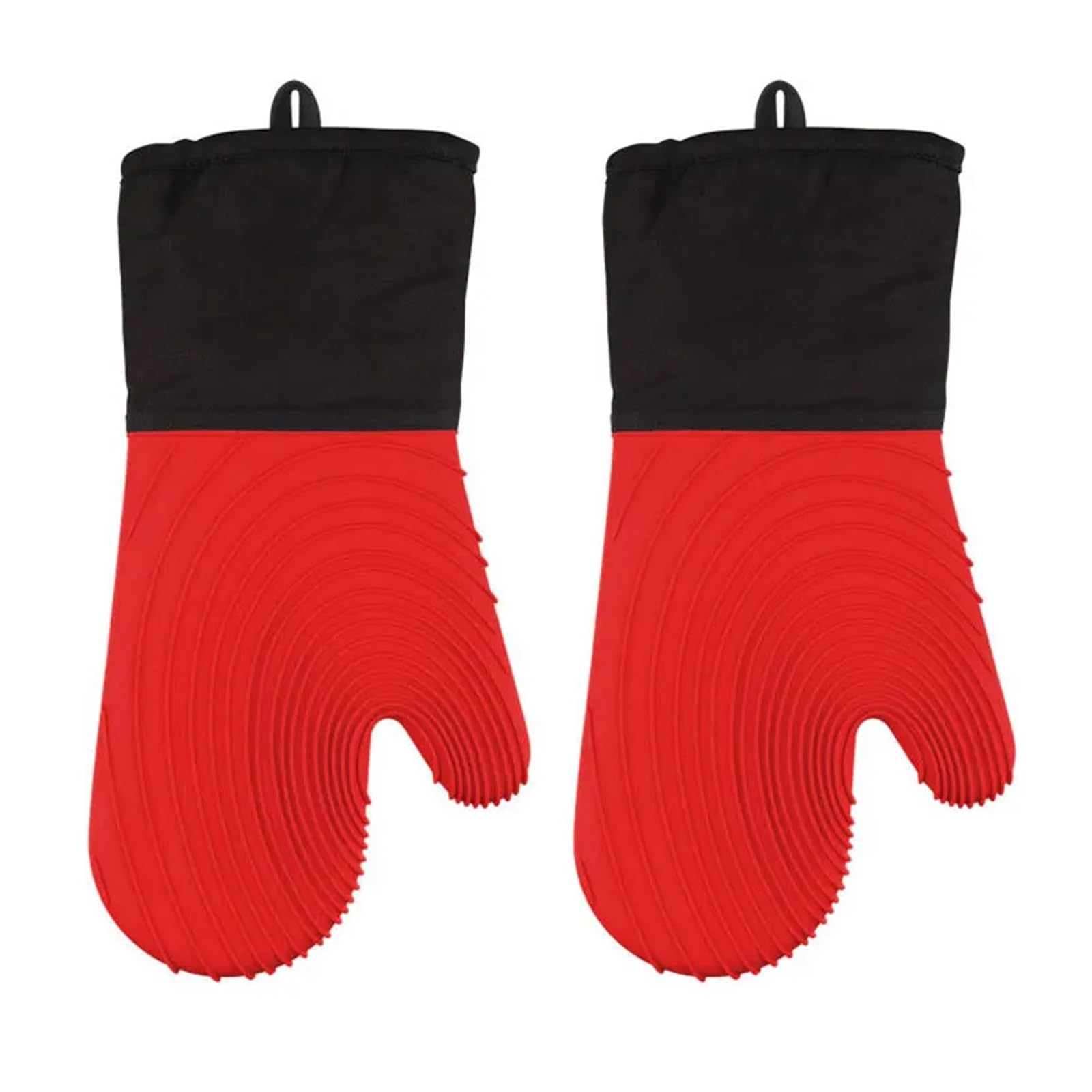 MRKU Gants de Cuisine en Silicone Souple, Extra Longs et résistants à la Chaleur, Parfaits pour Le Four et Les grillades.