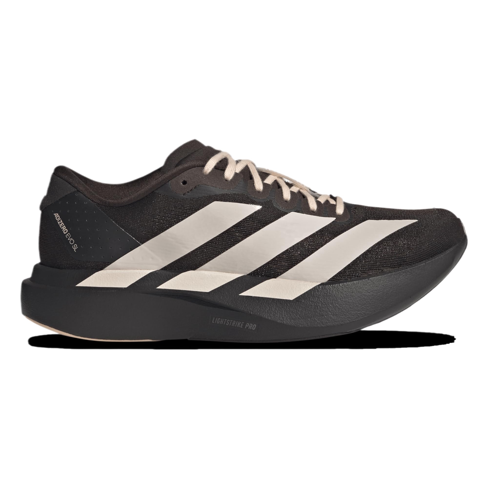 adidas, Womens, Adizero EVO SL Running Shoes, Aurora Coffee Met./Blush Pink/Iron Met, 10, C - Medium
