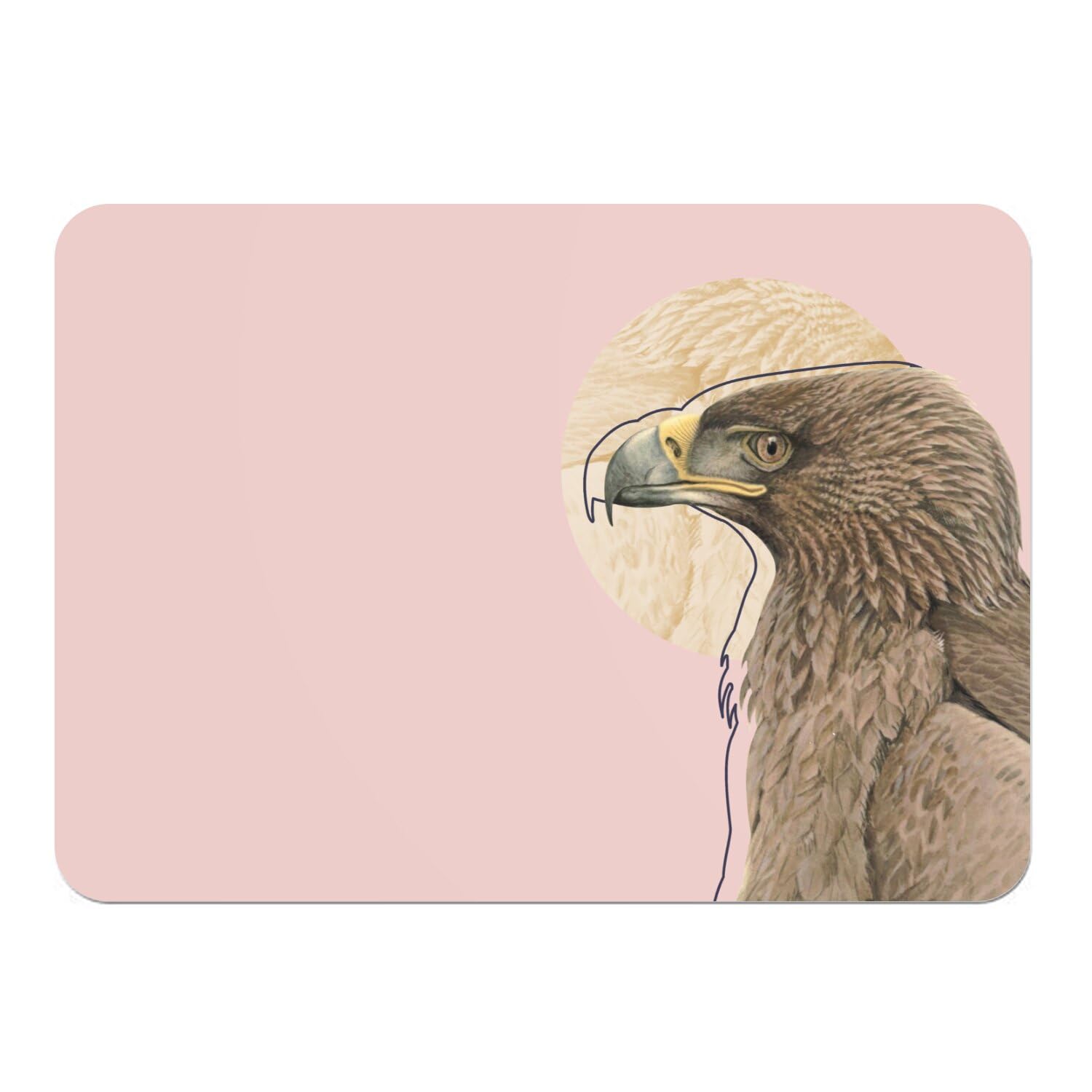 Napperons souples en liège anti-rayure rose motif aigle grand format
