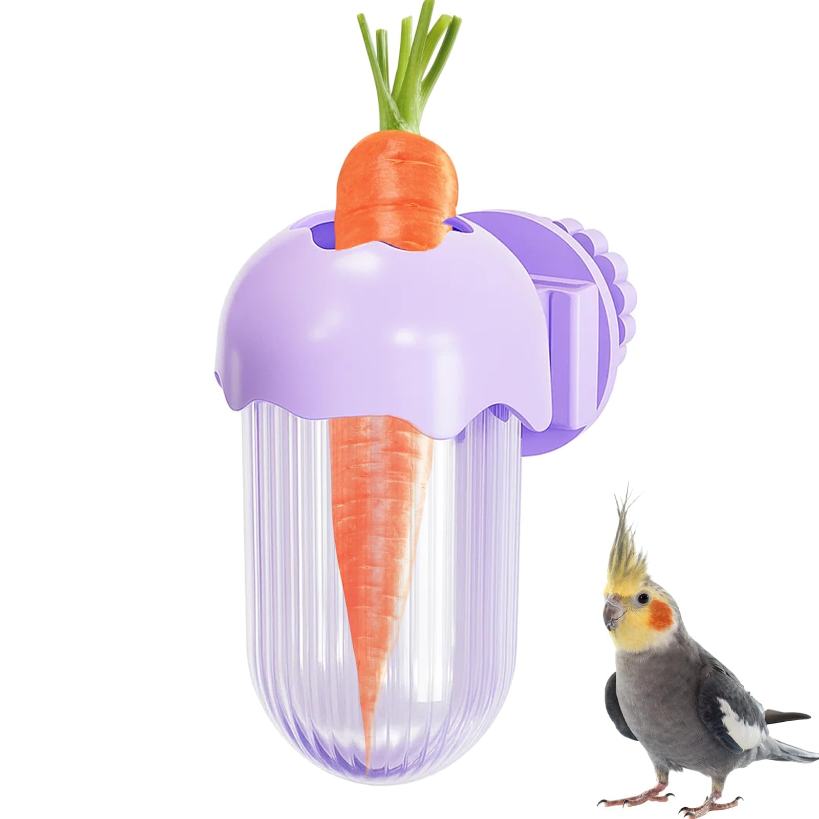 Parakeet Cage Accessories, Millet Holder for Bird Cage, No Mess Bird Feeder Suitable for Pet Feeding and Maintaining Food