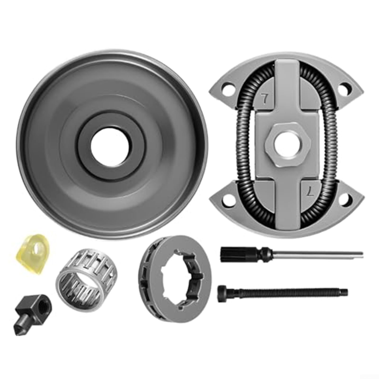 325-7 Kupplungstrommel & Ritzelsatz für Kettensäge 50 51 55 154 254 ersetzen 501455403 503088702 mit Lagerspanner Pumpenrohr für Schneiden Reparatur