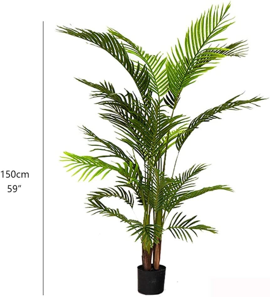 CROSOFMI Piante Finte da Interno Grandi Albero di Canna 140 cm Piante