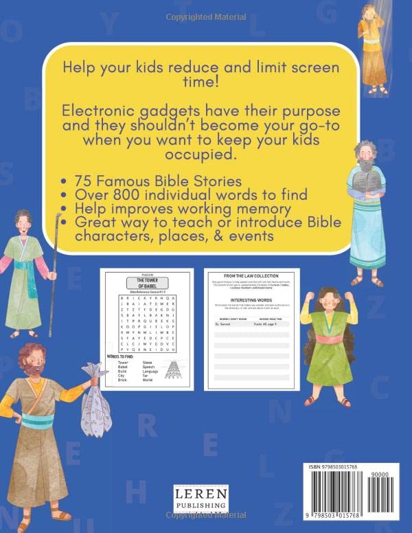 Famous Bible Stories Word Search Puzzles For Kids Ages 8-12: Improve Vocabulary and Practice Spelling Through Bible Characters, Places, and Events - Image 2