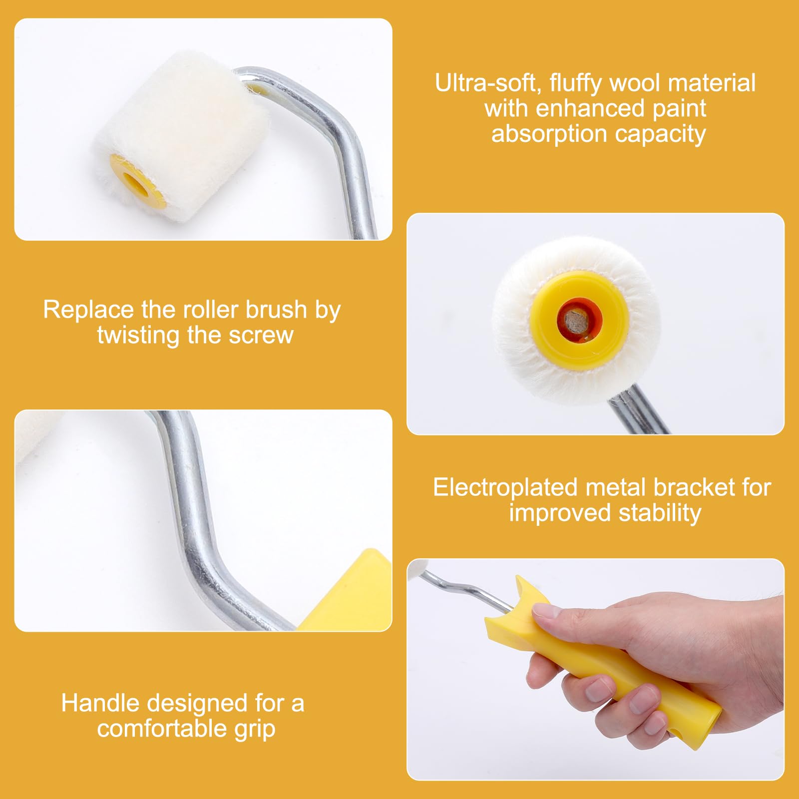 Mini Rullo Di Vernice 4 Pollici Antigoccia Pennello Copertura 10 - Foto 9