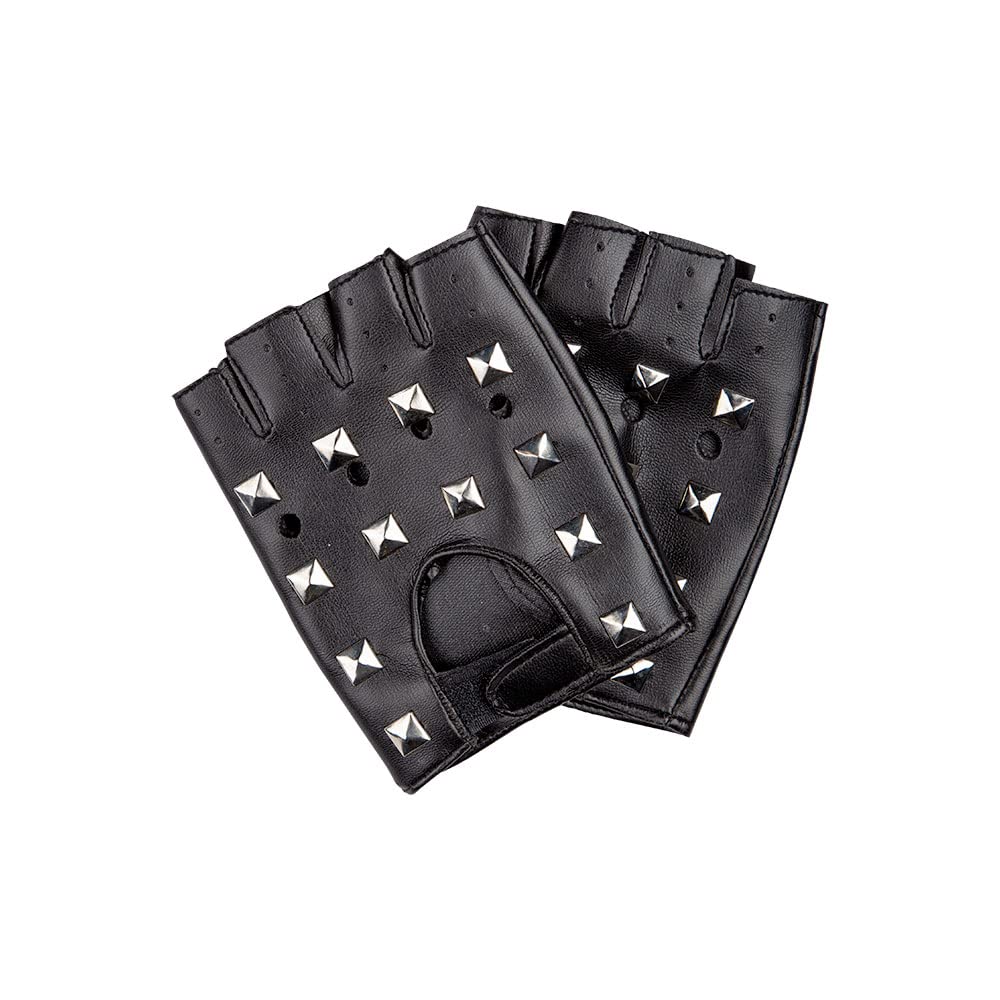 Wicked Costumes Studded Biker/Punk Gloves Fancy Dress Accessory