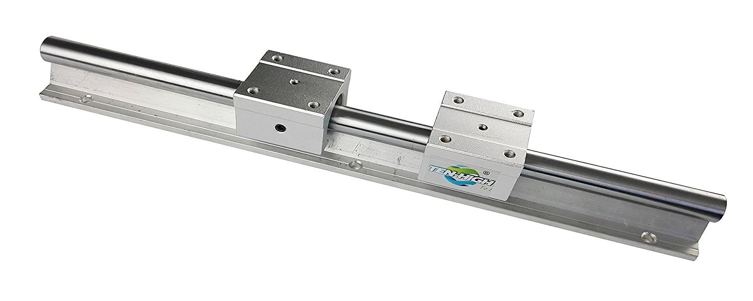 TEN-HIGH Linear Rail CNC Parts SBR12 12mm, 1000mm 39.37inch Fully Supported Linear Rail+2pcs SBR12UU BlockBearing Block Bearing