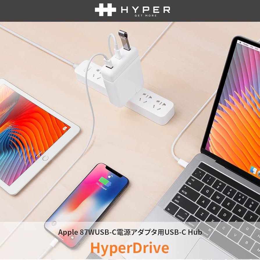 Amazon.co.jp: HyperDrive Apple 87W 電源アダプタ用 充電器