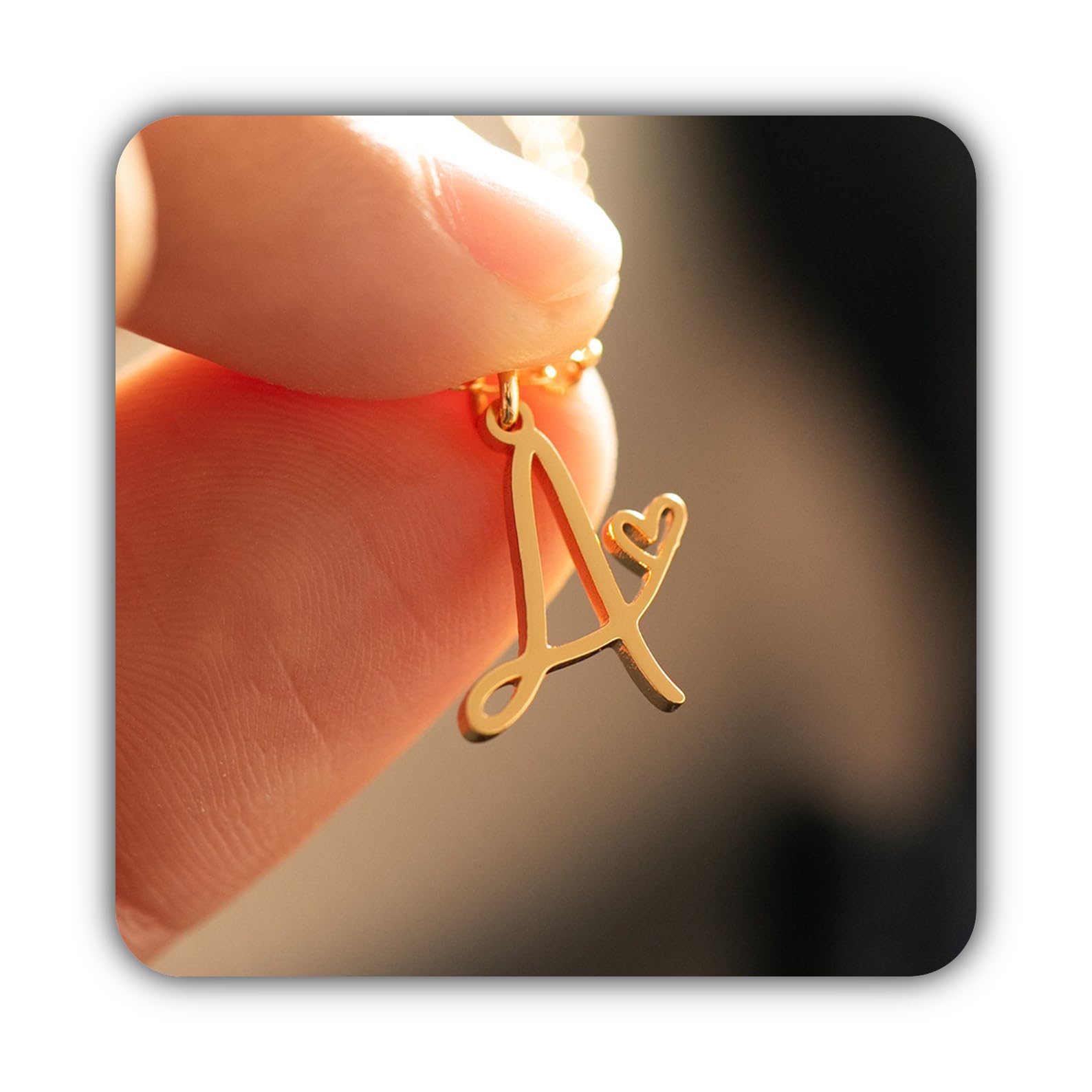 18k oro iniziale cuore collana, su misura lettera collane con piccolo cuore, fatto a mano personalizzato gioiello, damigella per lei