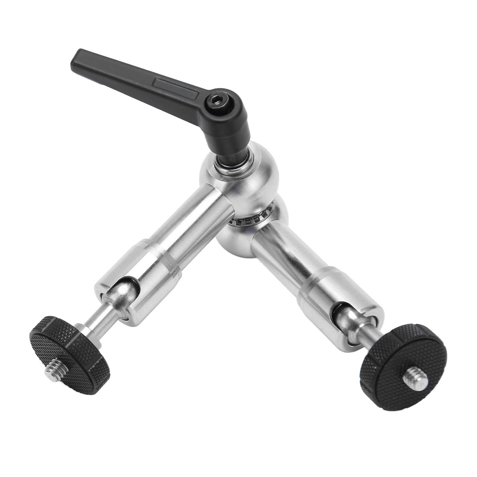 7/11 Articulating Friction Magic Arm with 1/4 Thread, Knob Control, 360 ° Rotation Adjustable Stainless Steel Magic Arm for DSLR Camera Rig, LCD Monitor, LED Light (7in)