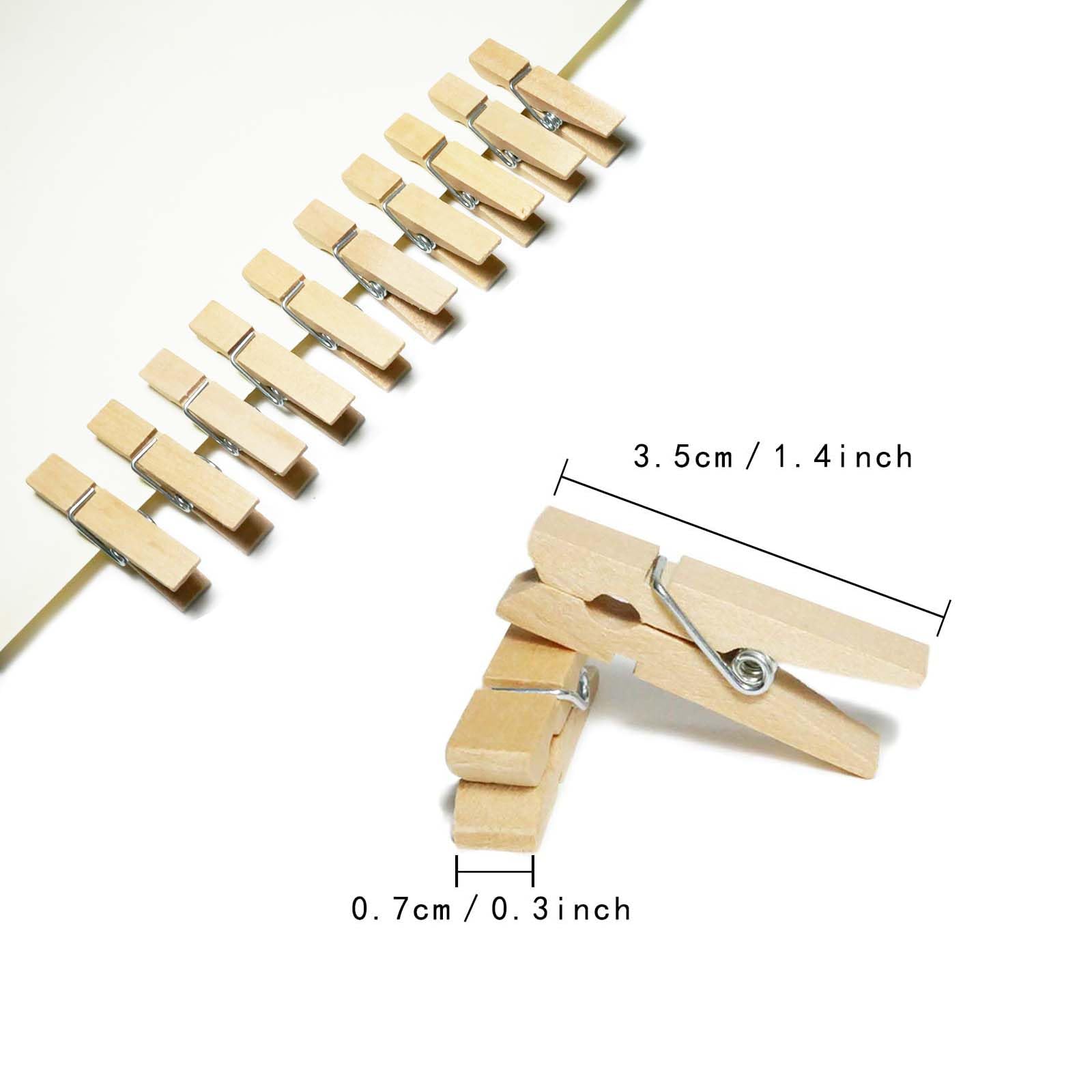 300 Stück Mini Holzklammern 25mm - Nachhaltige Wäscheklammern Für Basteln & Deko