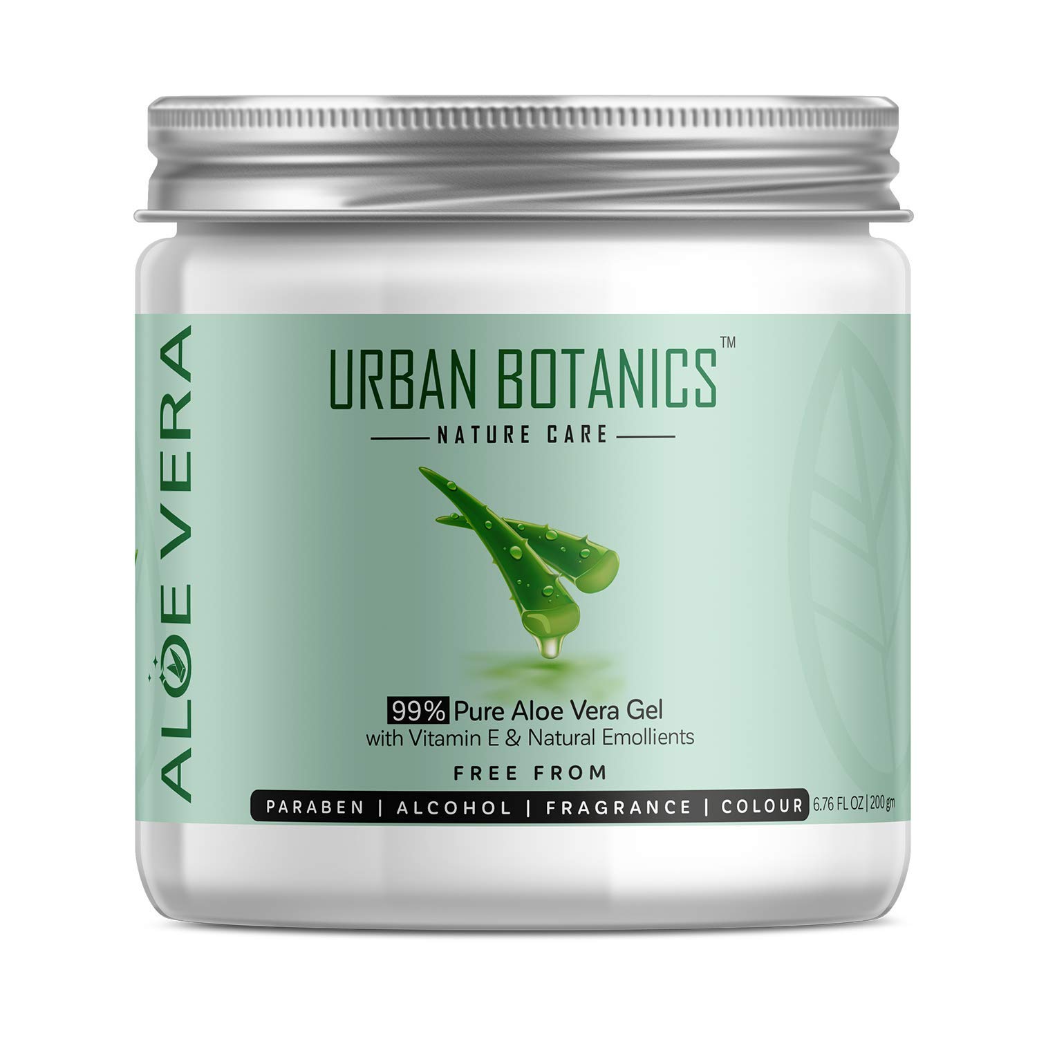 UrbanBotanics® Cold Pressed Castor Oil for Hair Growth & UrbanBotanics® Pure Aloe Vera Skin/Hair Gel With Vitamin E & Natural Emollients (Paraben Free)